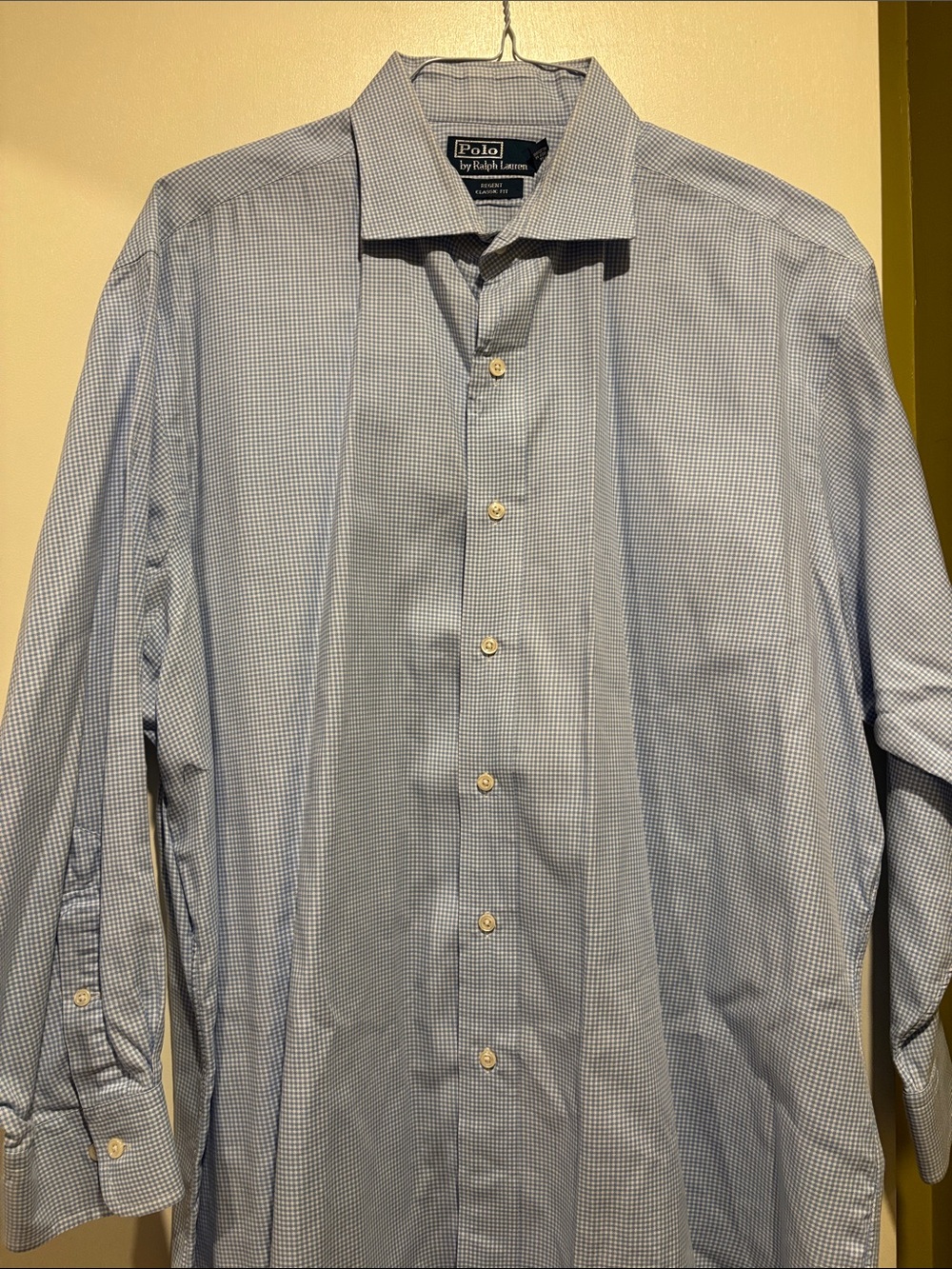 Polo by Ralph Lauren Light Blue Micro-Check Dress Shirt - Men
